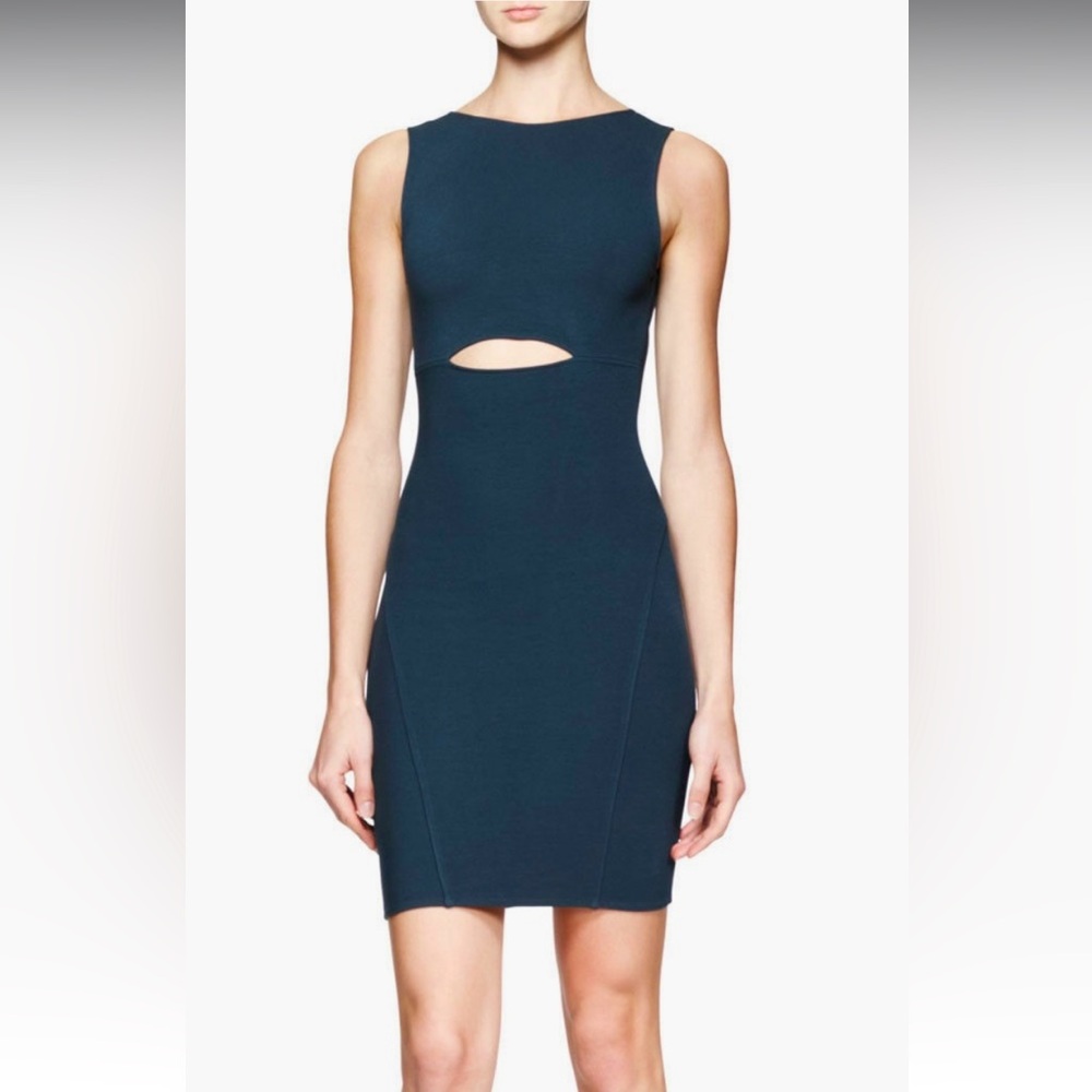 Helmut Lang Elegant Navy Blue Sleeveless Dress